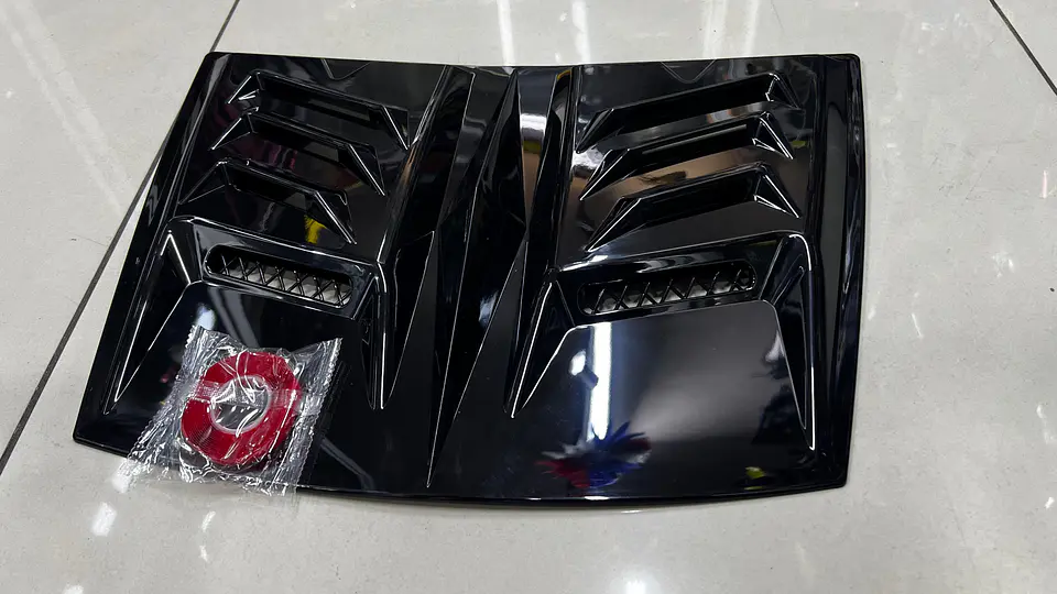 Toma de flujo de aire para autos decorativa, Cubierta negro brillante 19