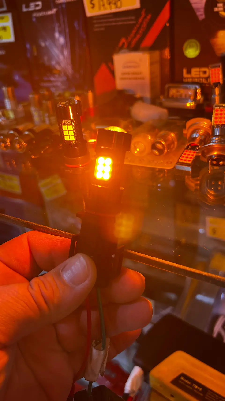 Par de ampolletas Led de circulación diurna psx26w, p13w amarilla 1