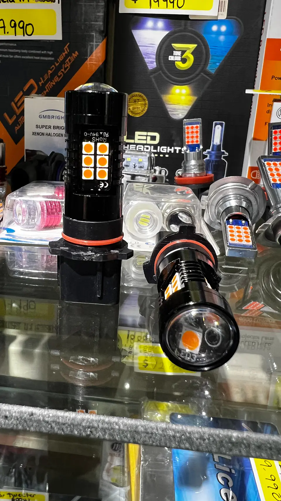 Par de ampolletas Led de circulación diurna psx26w, p13w amarilla 4