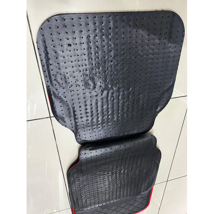  Set pisos alfombras pisaderas goma 5 piezas Hyundai color Negro con rojo 5