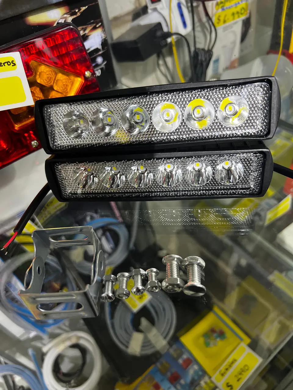 X2 Barras Neblineros led 18watts 15cm 6 led cada una extra brillante 1