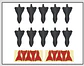 Kit X10 mini aletas de tiburón adhesivos, difusores de techo carbono - Miniatura 2