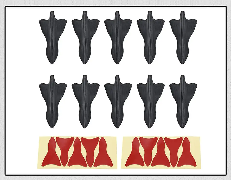 Kit X10 mini aletas de tiburón adhesivos, difusores de techo carbono 2