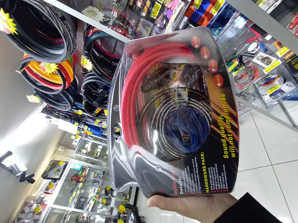 Kit cables de sonido auto amplificación 6GA 2