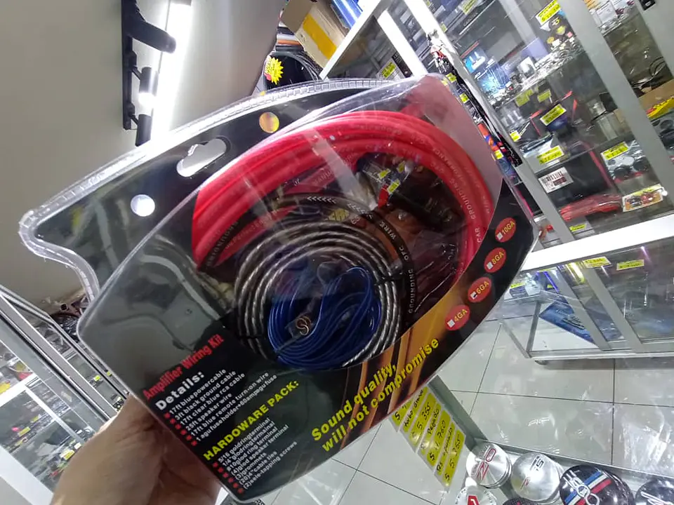 Kit cables de sonido auto amplificación 6GA 3