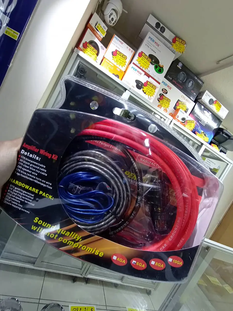 Kit cables de sonido auto amplificación 6GA 5