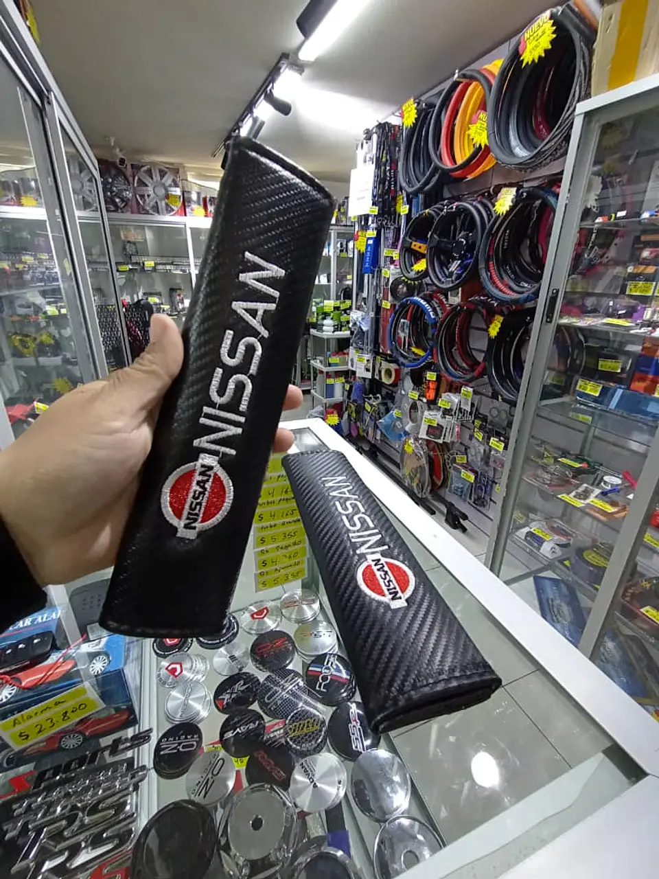 Cubre cinturón de seguridad de autos, almohadillas protectoras Nissan 8