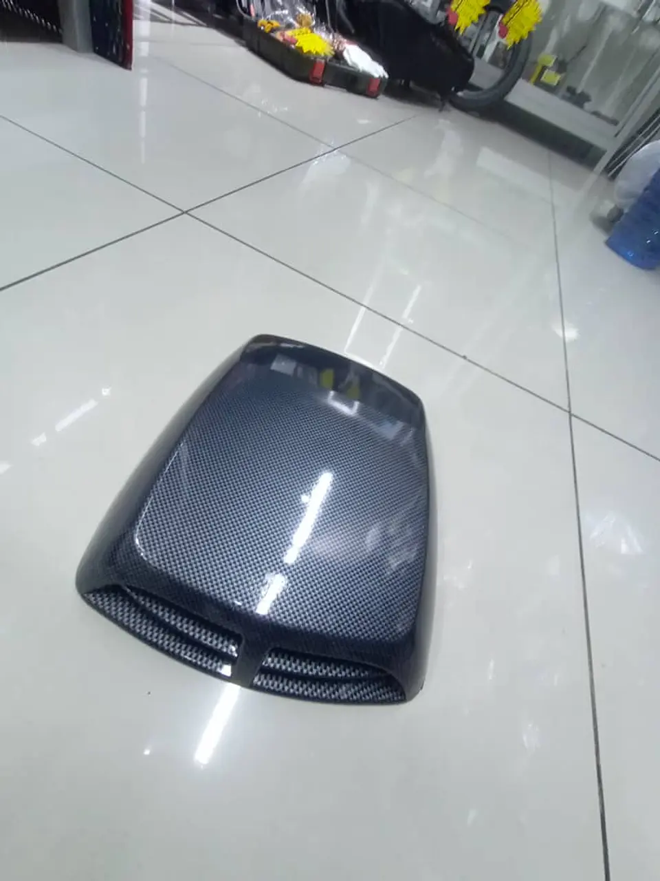 Toma de flujo de aire para capot de autos decorativa tunning Carbono 20