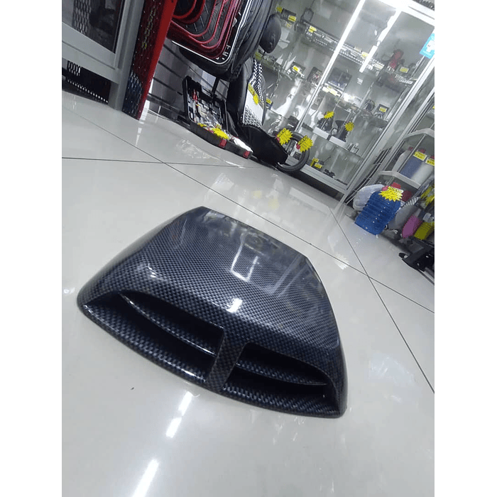 Toma de flujo de aire para capot de autos decorativa tunning Carbono 21