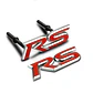 Emblema de parrilla apernado metalico modelo RS cromado con rojo - Miniatura 8