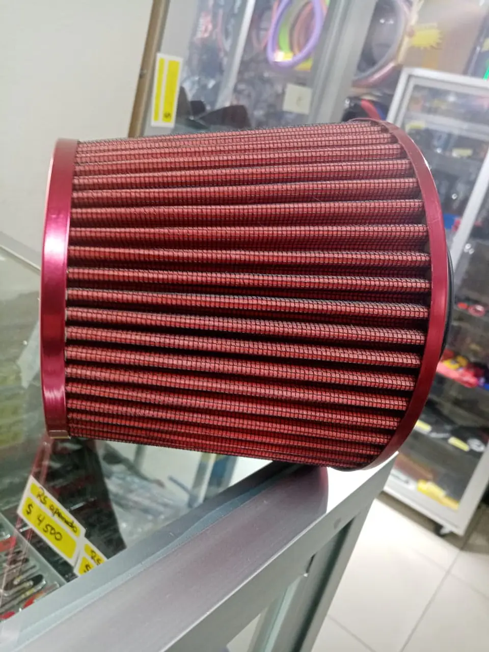 Filtro de aire de inducción cónico Universal Rojo 5
