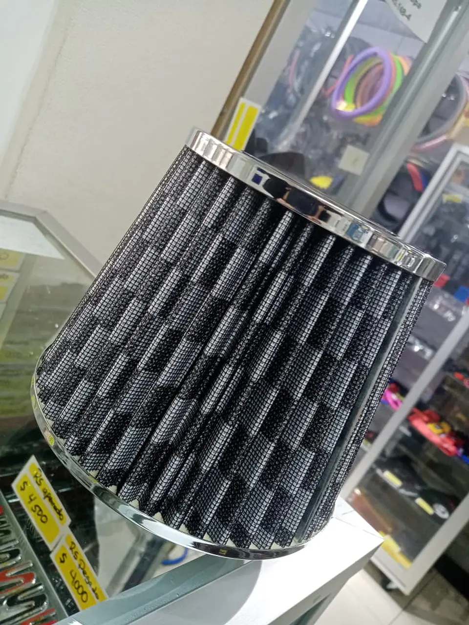 Filtro de aire de inducción cónico Universal carbono 4