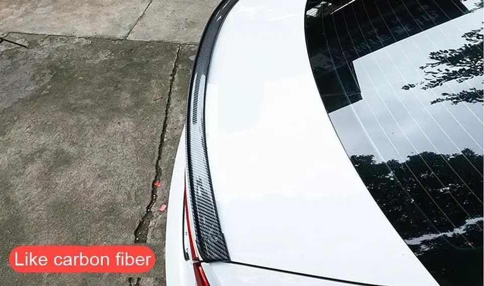 Lip alerón - goma spoiler trasero para maletero baúl carbono 18