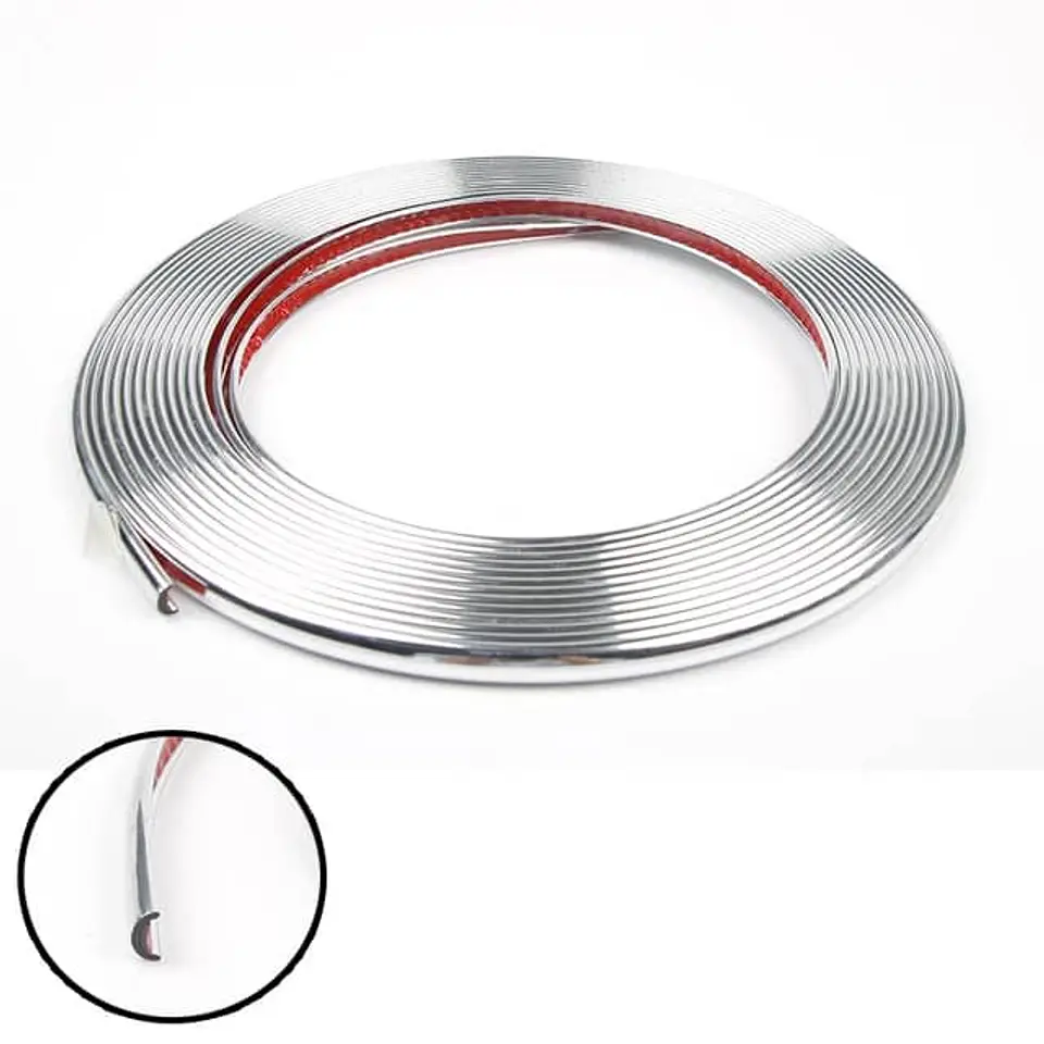 Moldura protectora de goma para llantas, rollo 8 metros 5