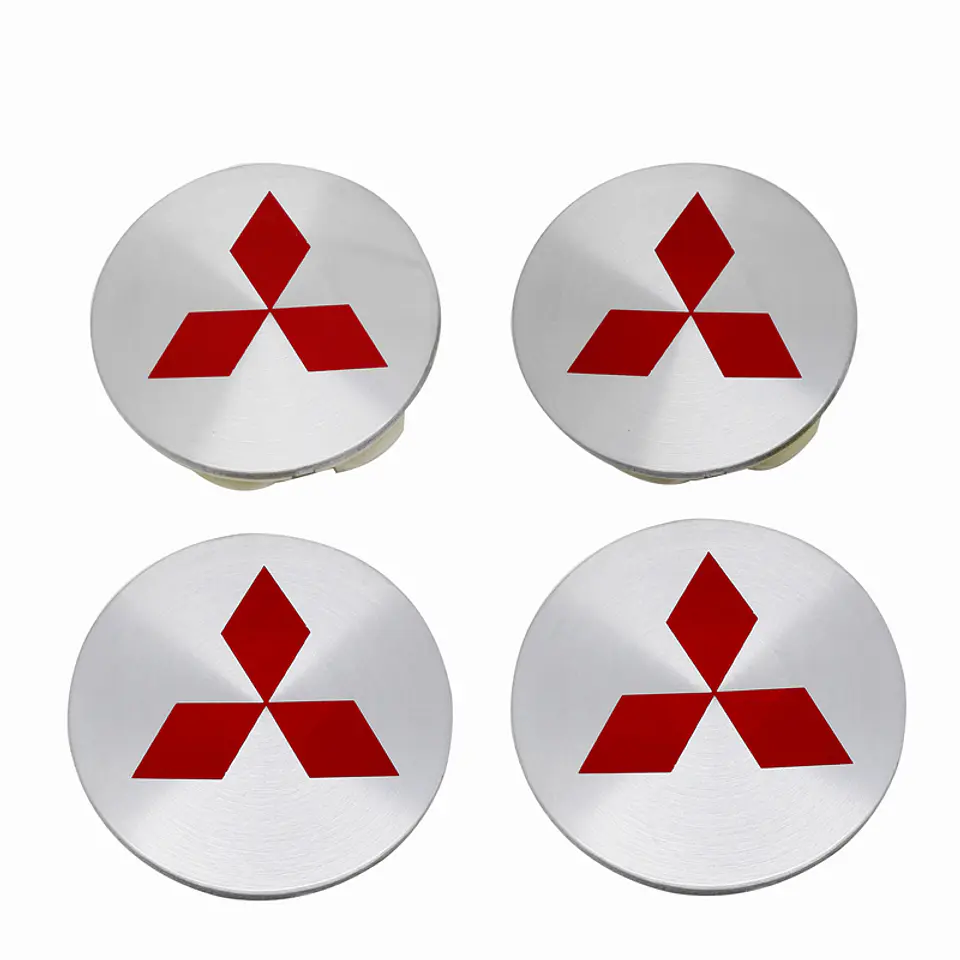 Set X4 Tapa centro de Llantas de autos Mitsubishi 6