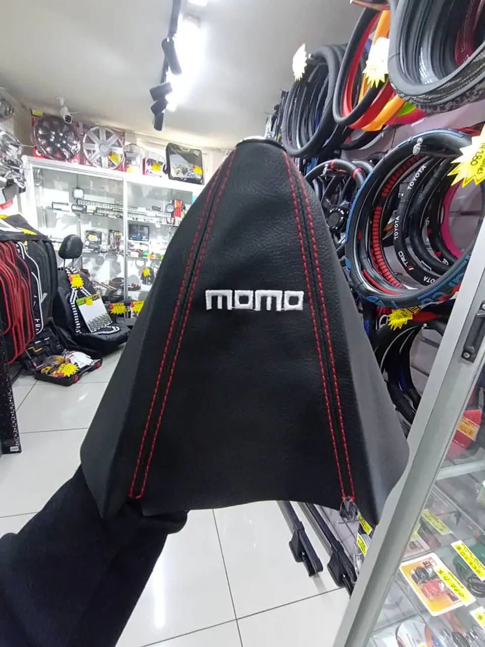 Forro funda fuelle collarín para palanca de cambios universal Momo 4