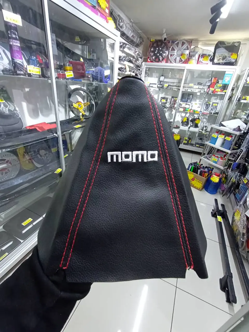 Forro funda fuelle collarín para palanca de cambios universal Momo 5