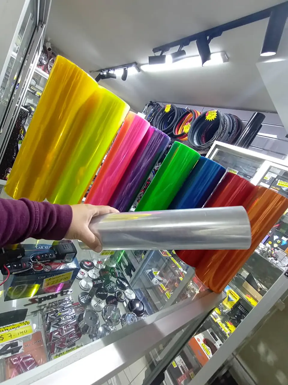 Vinilo adhesivo decorativo tunnig para focos de autos 1mtr x 30cm 27