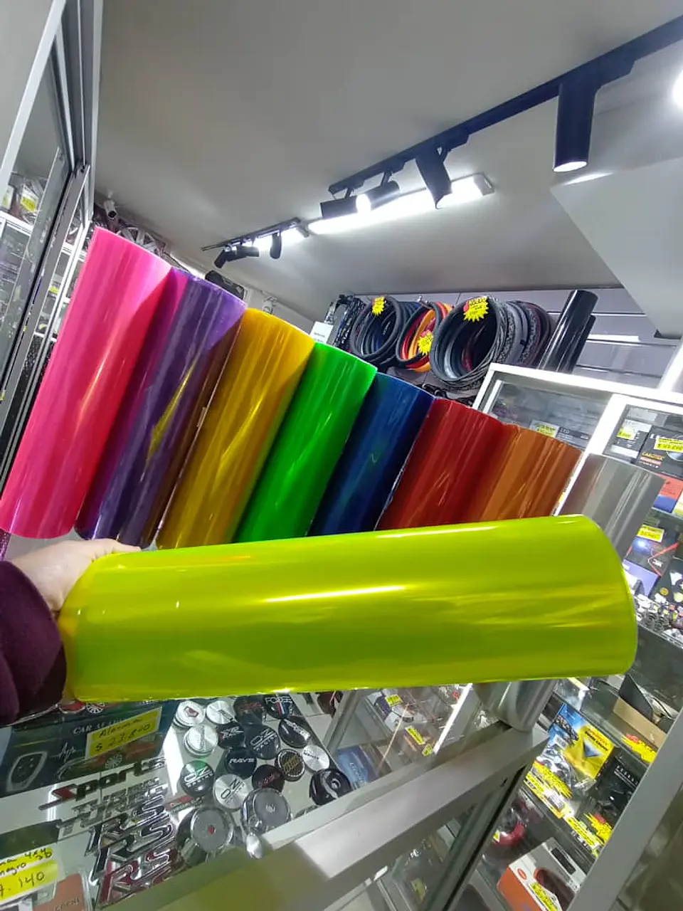 Vinilo adhesivo decorativo tunnig para focos de autos 1mtr x 30cm 4