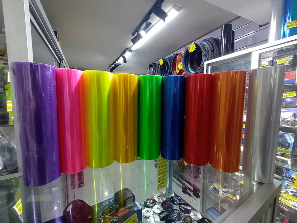 Vinilo adhesivo decorativo tunnig para focos de autos 1mtr x 30cm 34
