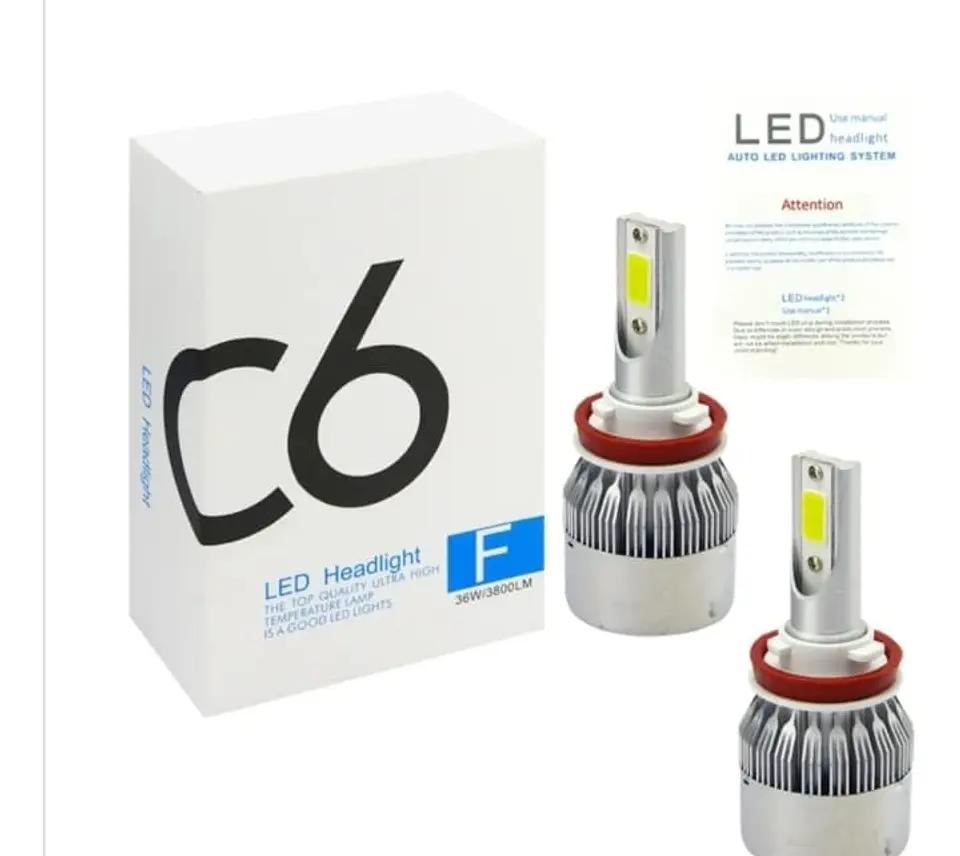 Ampolletas C6 turboled Blanco H11 7600lm 2