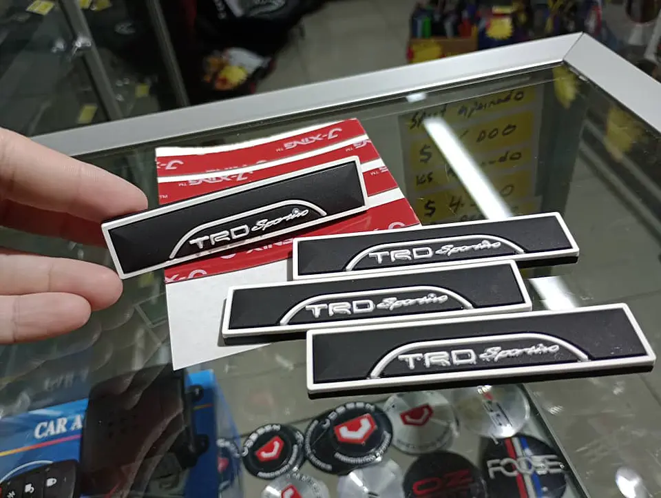 X4 Set tope de puertas goma anticolision tope de retrovisor Negro TRD 6