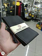Forro volante cosido hilo Negro cuero liso - Miniatura 8