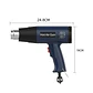Pistola de calor regulable, pistola de aire caliente conexión 220v - Miniatura 2
