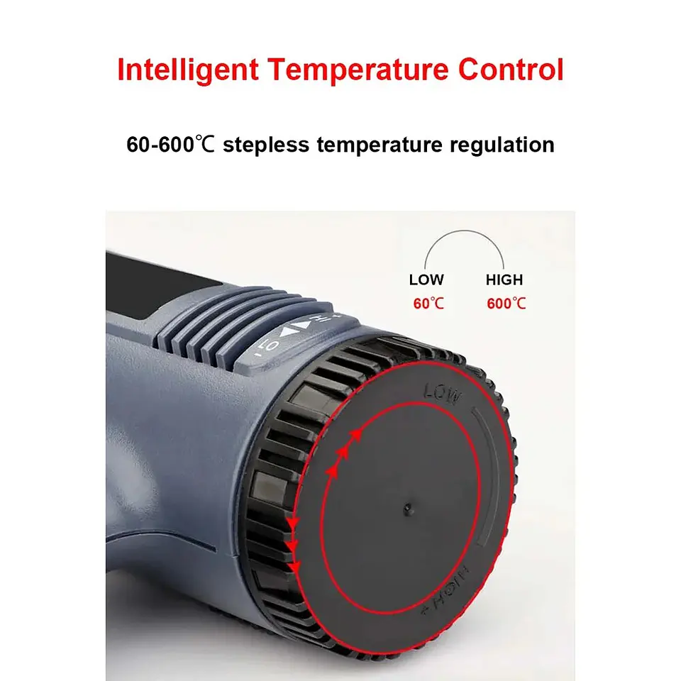Pistola de calor regulable, pistola de aire caliente conexión 220v 8