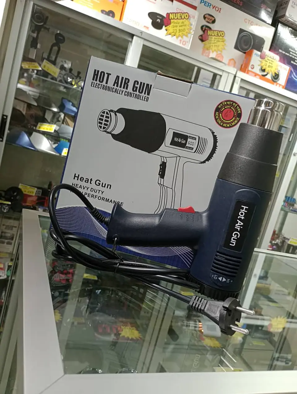 Pistola de calor regulable, pistola de aire caliente conexión 220v 14