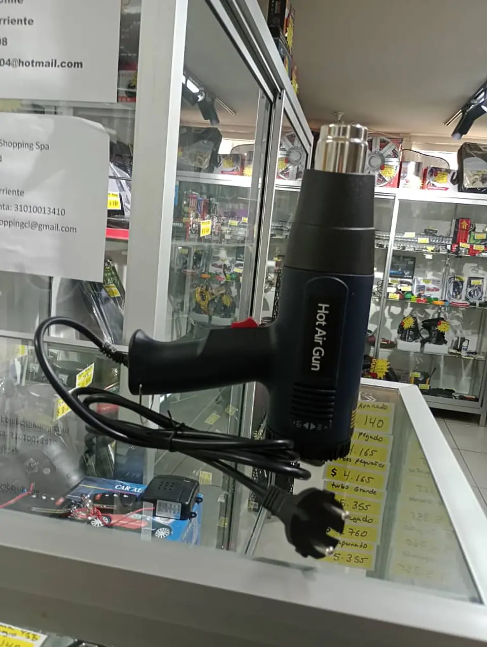 Pistola de calor regulable, pistola de aire caliente conexión 220v 17