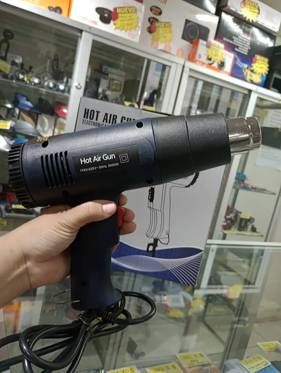 Pistola de calor regulable, pistola de aire caliente conexión 220v 18