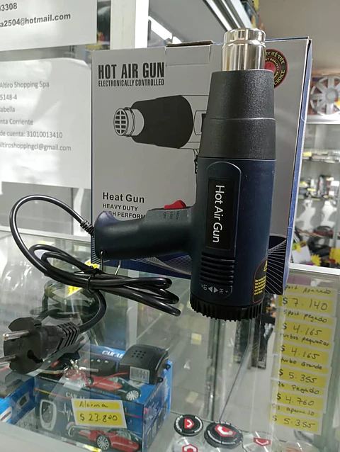 Pistola de calor regulable, pistola de aire caliente conexión 220v
