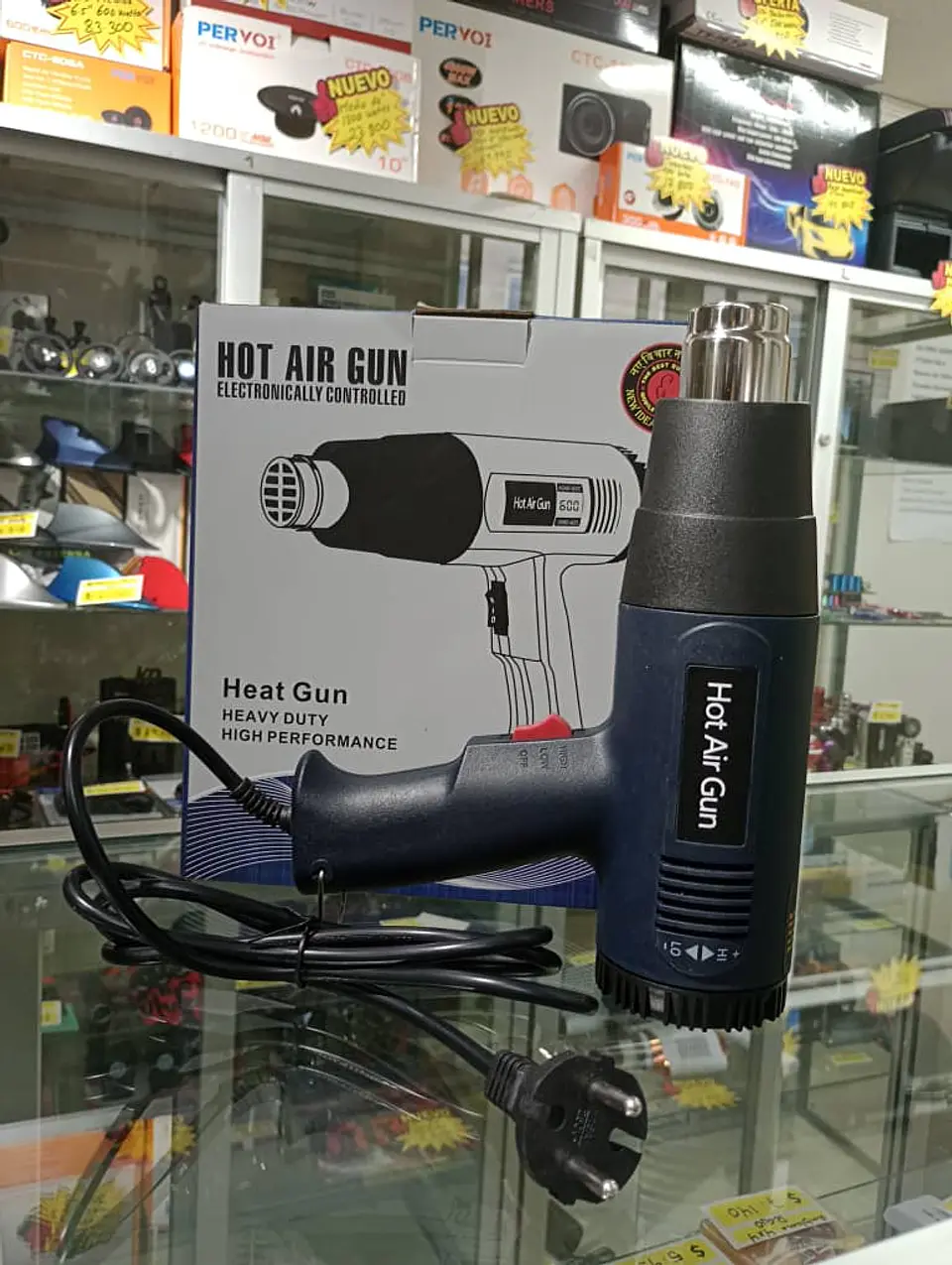 Pistola de calor regulable, pistola de aire caliente conexión 220v 19