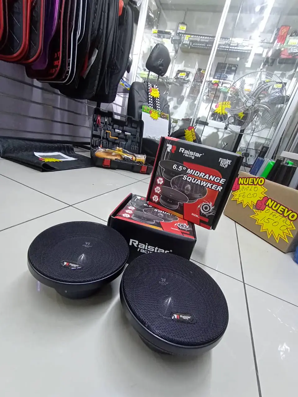 X2 Parlantes auto medio 6.5 pulgadas 500w 7