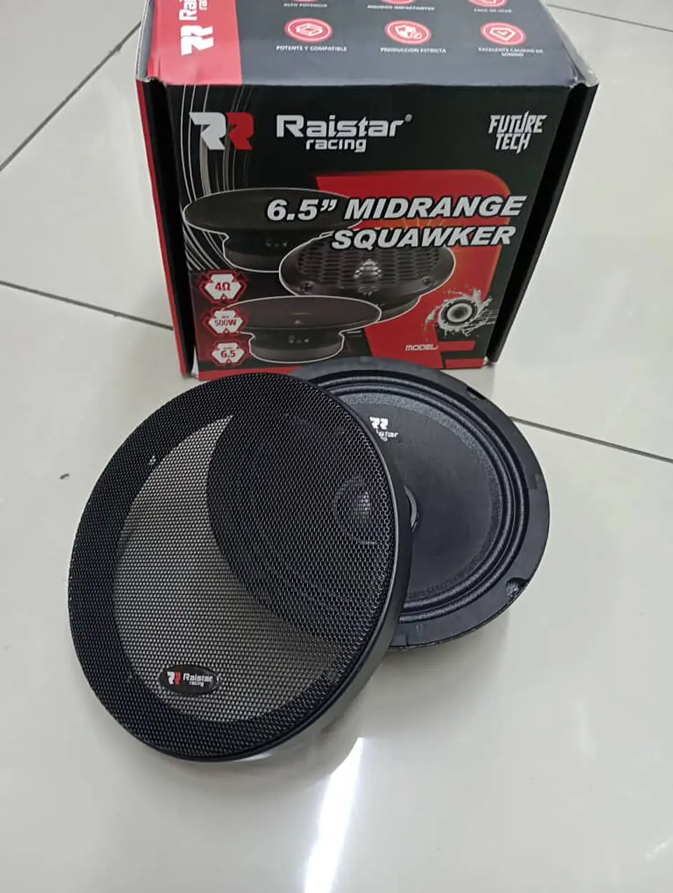 X1 Parlante auto medio 6.5 pulgadas 500w 10