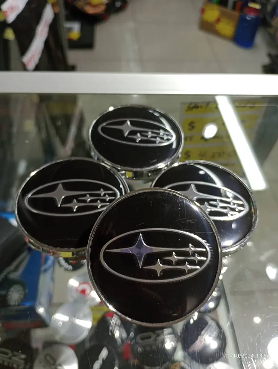 X4 Tapas centro llantas Subaru negra - Negra Plata 3