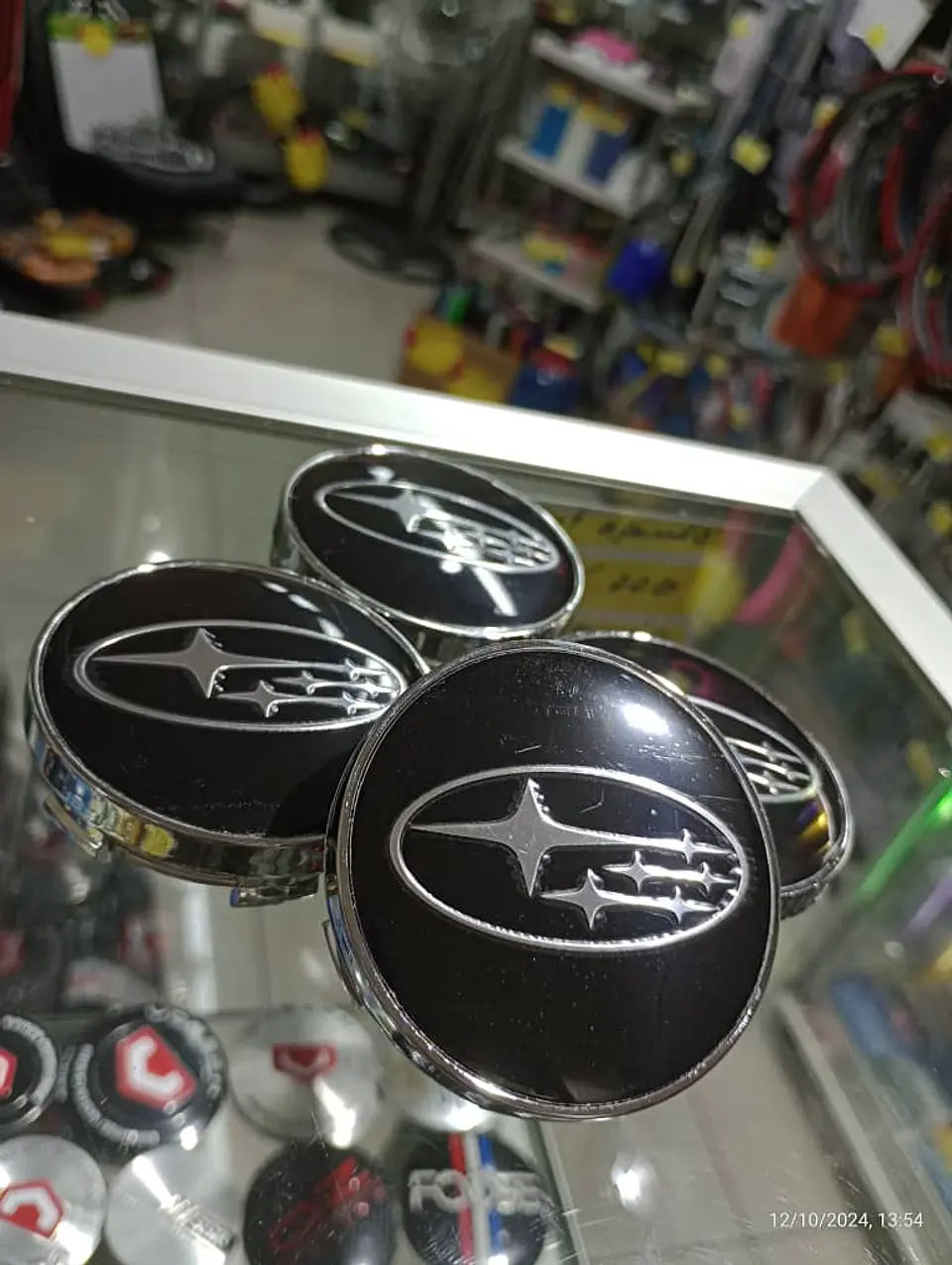 X4 Tapas centro llantas Subaru negra - Negra Plata 8
