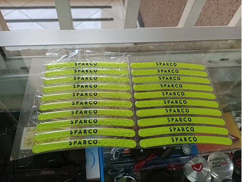 Kit STICKER adhesivos reflectivos Sparco para llantas ruedas de rines