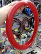 Funda cubre Volante de silicona para autos elastico color rojo - Miniatura 1