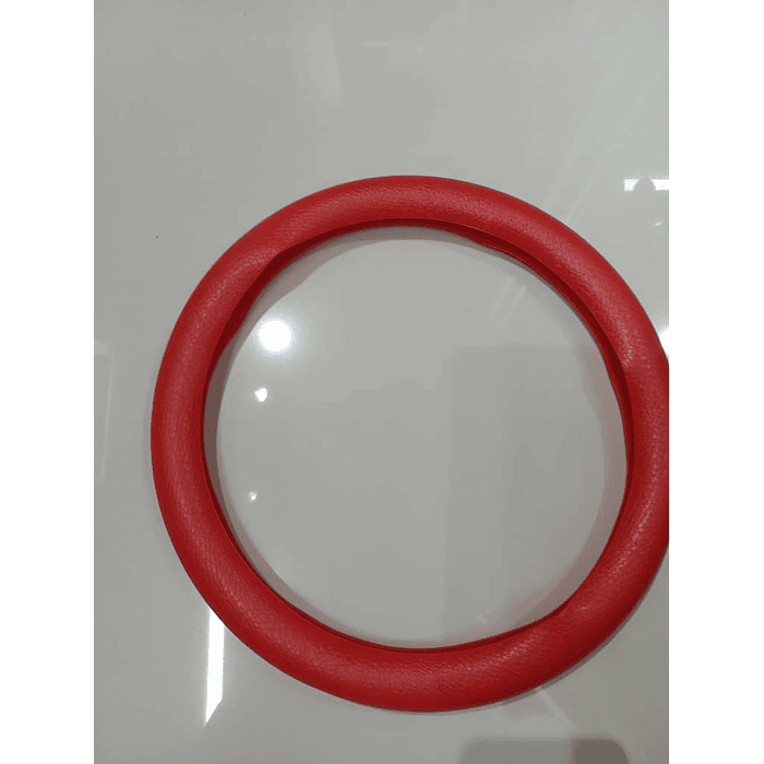 Funda cubre Volante de silicona para autos elastico color rojo 2