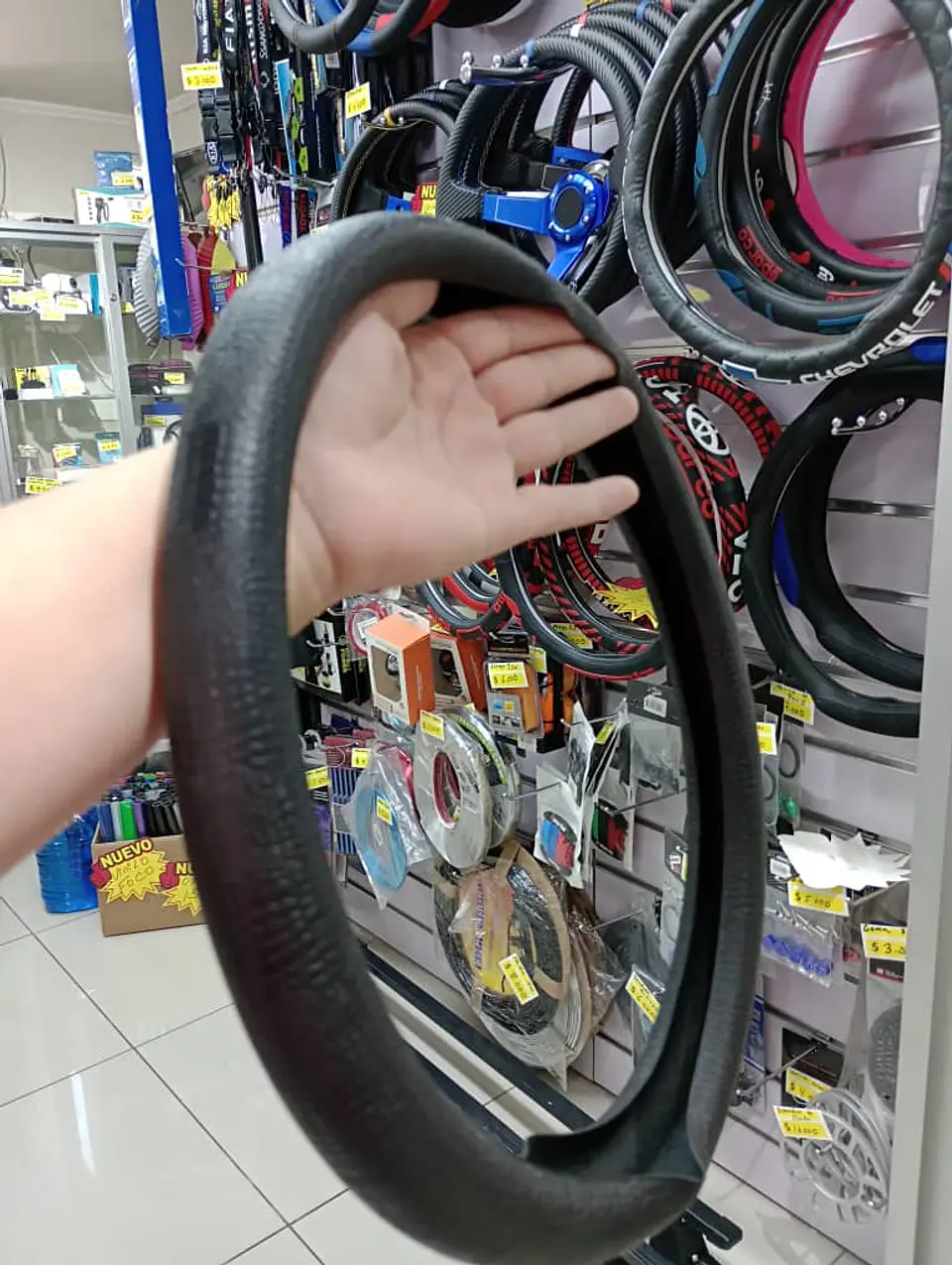 Funda cubre Volante de silicona para autos elastico 10