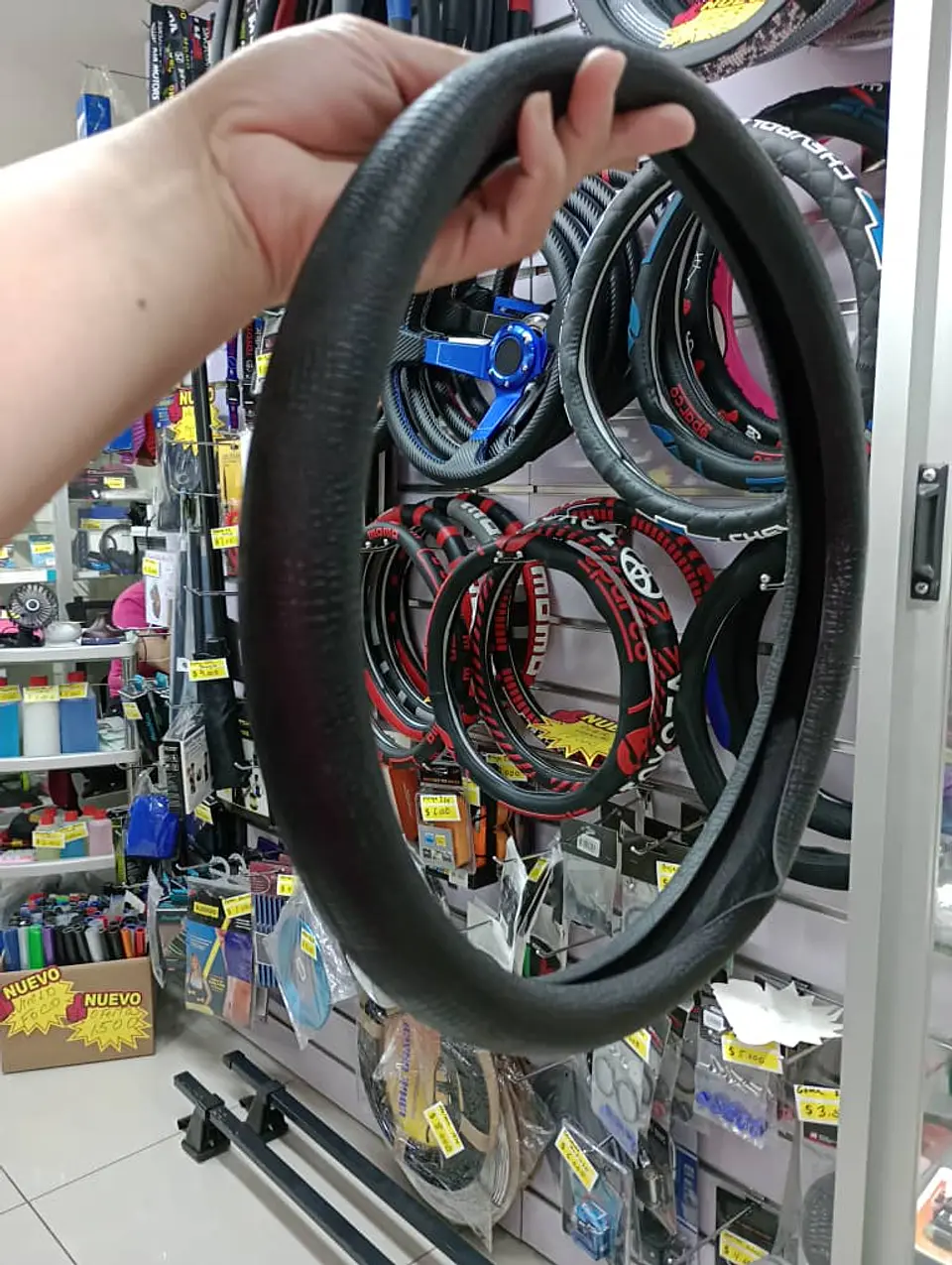 Funda cubre Volante de silicona para autos elastico 12