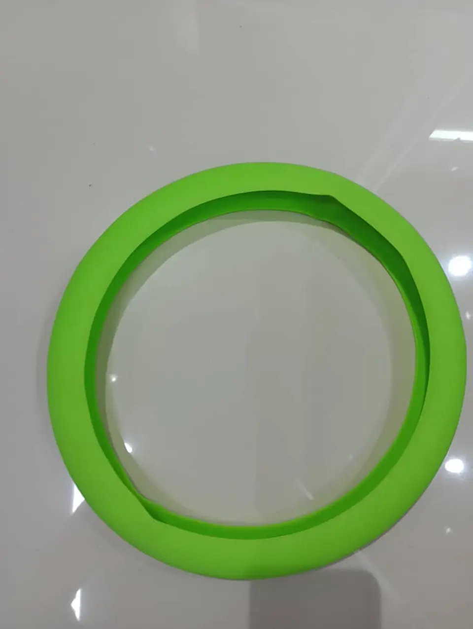 Funda cubre Volante de silicona para autos elastico color verde 3