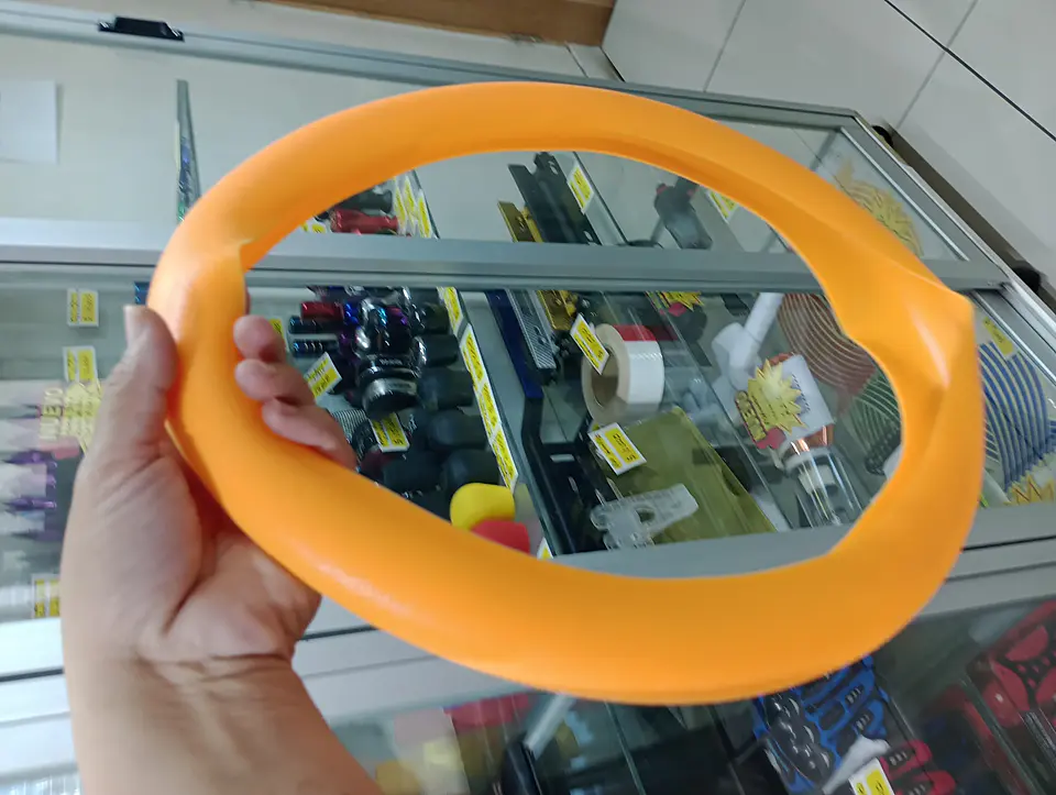 Funda cubre Volante de silicona para autos elastico color naranja 6