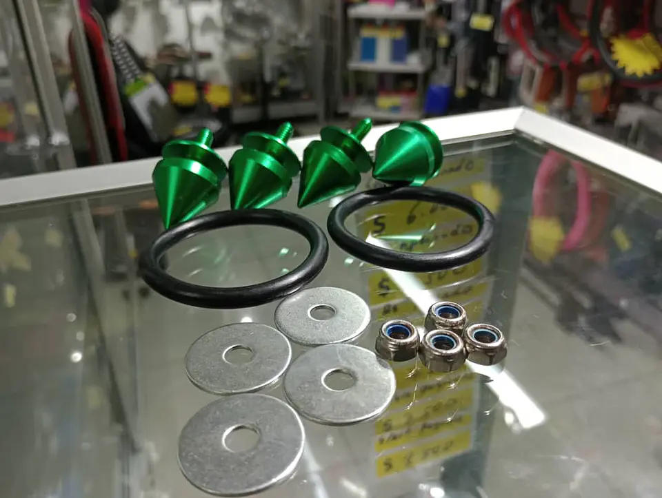 Sujetadores de liberación rápida para parachoques - verde 10