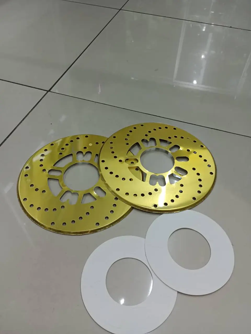 Set 2 cubiertas de disco de freno 26cm - Dorado 3