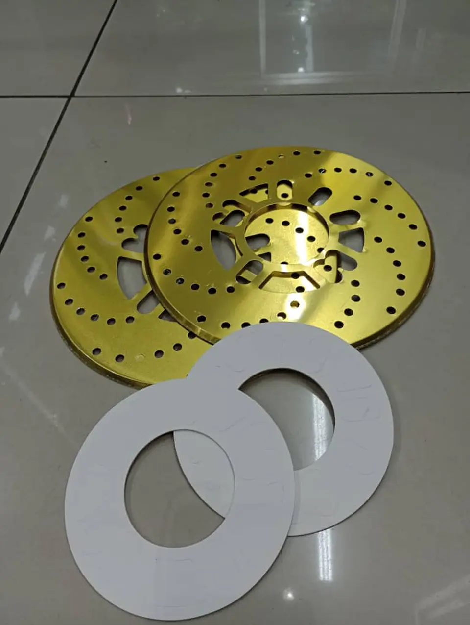 Set 2 cubiertas de disco de freno 26cm - Dorado 5