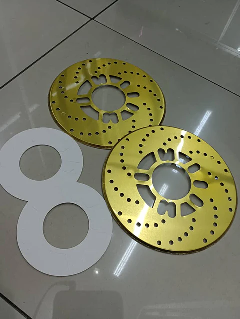 Set 2 cubiertas de disco de freno 26cm - Dorado