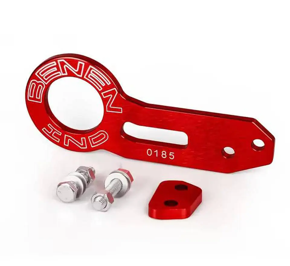 Gancho remolque arrastre aluminio trasero Tow Hook 0185 - Rojo 6